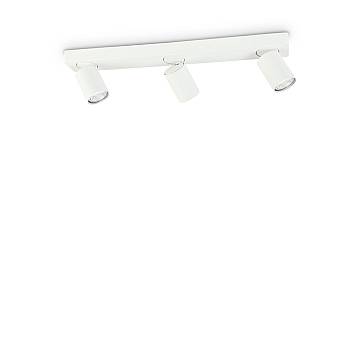 Plafoniera Moderna Rudy Metallo Bianco 3 Luci 7W 3000K Luce Calda