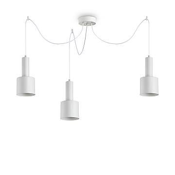Sospensione Moderna Holly Metallo Bianco 3 Luci E27