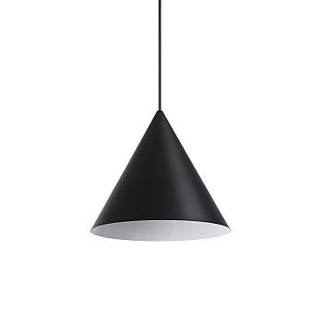 Sospensione Industrial-Minimal A-Line Metallo Nero 1 Luce E27