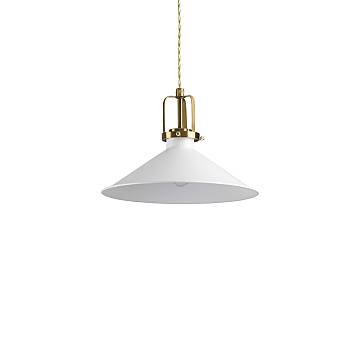 Sospensione Industrial-Minimal Eris-3 Metallo Bianco 1 Luce E27