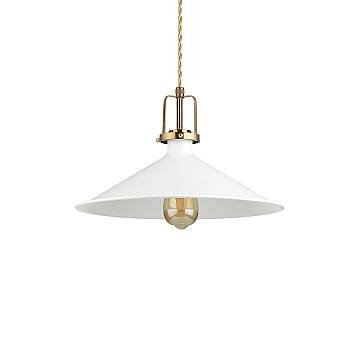 Sospensione Industrial-Minimal Eris-4 Metallo Bianco 1 Luce E27