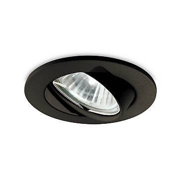 Faretto Incasso Swing Metallo Nero 1 Luce Gu10