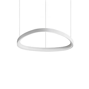 Sospensione Moderna Gemini Metallo Bianco Led 48W 3000K Luce Calda