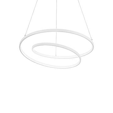 Sospensione Moderna Oz Metallo Bianco Led 48W 3000K Luce Calda D60Cm On-Off