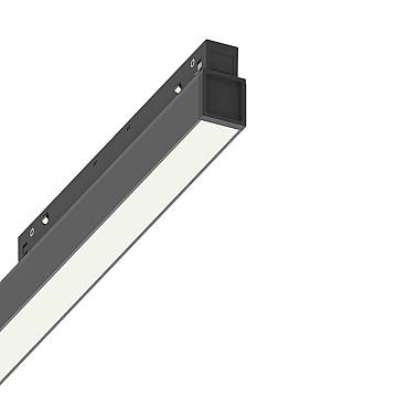 Supporto Lineare Binario On-Off Ego Wide Alluminio Nero Led 13W 3000K Luce Calda