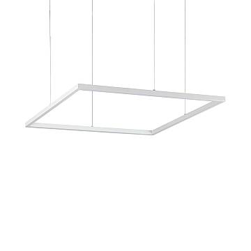 Sospensione Moderna Square Oracle Alluminio-Plastiche Bianco Led 41W 3000K D70Cm