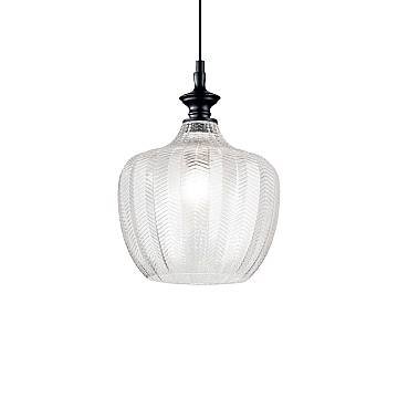 Sospensione Vintage-Decò Lord Metallo Trasparente 1 Luce E27