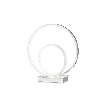 Lampada Da Scrivania-Ufficio Moderna Oz Metallo Bianco Led 23W 3000K Luce Calda