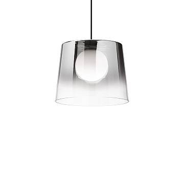 Sospensione Vintage-Decò Fade Metallo Cromo 1 Luce G9 3W 3000K Luce Calda