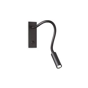 Applique Moderna Io Metallo Nero Led 3W 3000K Luce Calda