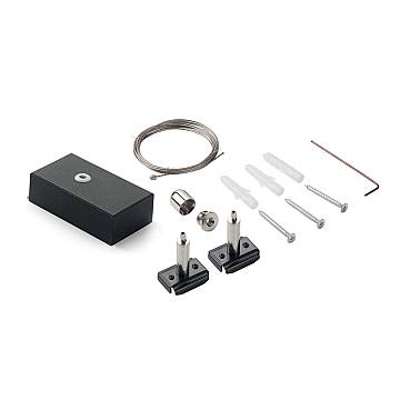 Kit Cavo Singolo 2Mt E Rosone Ego Alluminio Color Acciaio