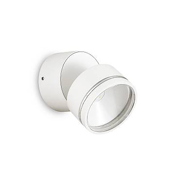 Applique Moderna Round Omega Metallo Bianco Led 7W 4000K Luce Naturale