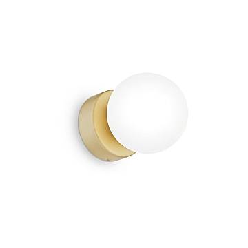 Applique Contemporanea Perlage Metallo Ottone 1 Luce 3W 3000K Luce Calda