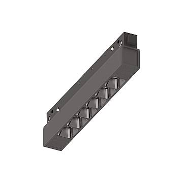 Supporto Lineare Binario Ego Alluminio Nero Led 7W 3000K Luce Calda