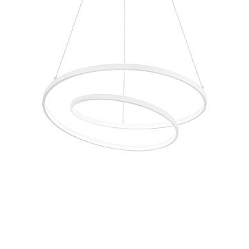 Sospensione Moderna Oz Metallo Bianco Led 48W 3000K Luce Calda D60Cm Dali