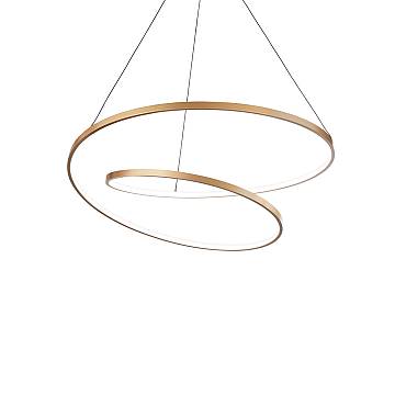 Sospensione Moderna Oz Metallo Ottone Led 48W 3000K Luce Calda D60Cm Dali