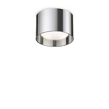 Plafoniera Contemporanea Spike Alluminio Cromo 1 Luce Gx53 15W 3000K Ip44