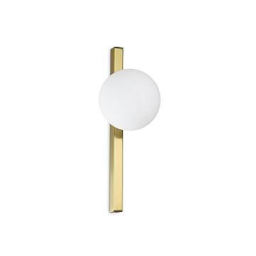 Applique Da Parete Contemporaneo Binomio Metallo Ottone 1 Luce G9 4W 3000K Ip20