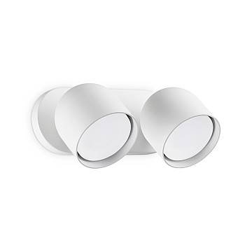 Applique Da Parete Contemporaneo Dodo Metallo Bianco 2 Luci Gx53 15W 3000K Ip20