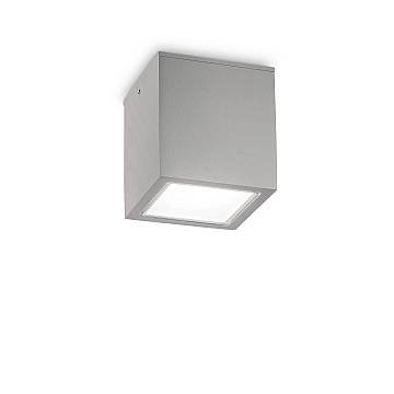 Plafoniera Contemporanea Techo Alluminio Grigio 1 Luce Gu10 20W Ip54