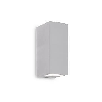 Applique Da Parete Contemporaneo Up Alluminio Grigio 2 Luci G9 15W Ip44