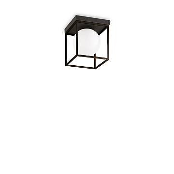 Plafoniera Contemporanea Lingotto Metallo Nero 1 Luce E14 28W Ip20