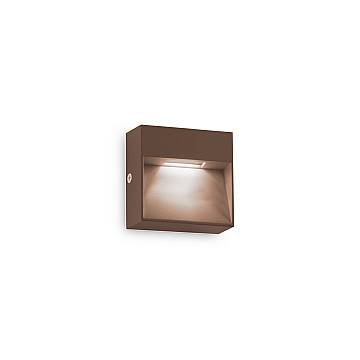 Applique Da Parete Contemporaneo Dedra Alluminio Coffee Led 1,5W 3000K Ip65