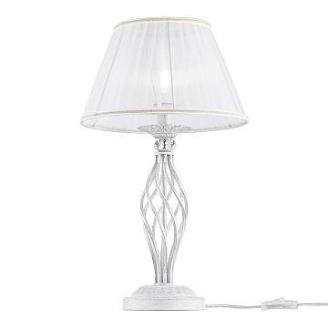 Lampada Da Scrivania Ufficio Shabby Chic Grace Metallo Bianco Diffusore Bianco