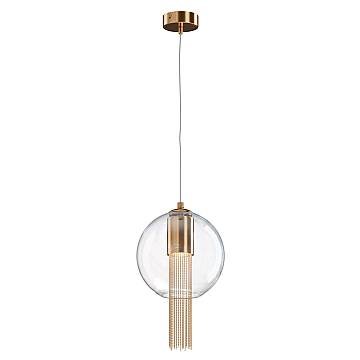 Sospensione Contemporanea Flusso Piccola Metallo Bronzo 1 Luce