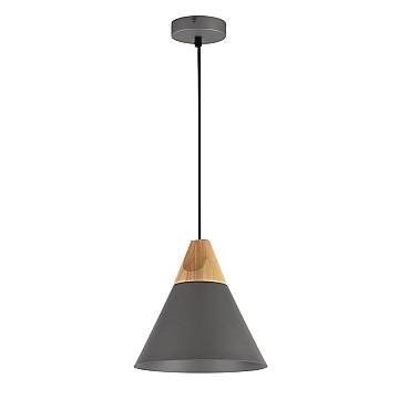 Sospensione Minimal Bicones Metallo Legno Nero Oro 1 Luce