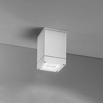 Plafoniera Da Esterno Moderno Pendo Metallo Bianco Vetro 1 Luce Gu10