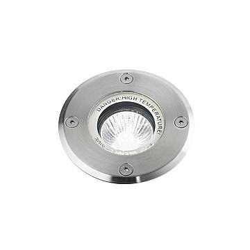 Segnapasso Tondo Esterno Contemporaneo Point Metallo Cromo Vetro 1 Luce Gu10