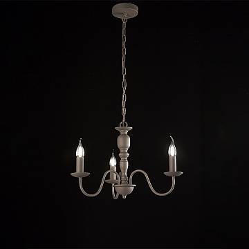 Lampadario Contemporaneo Ducale Metallo Tortora 3 Luci E14