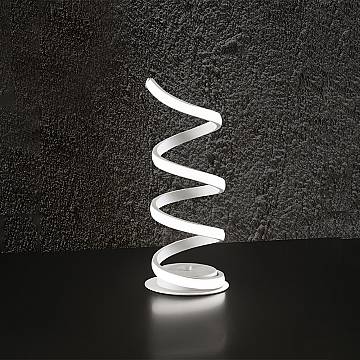 Lampada Da Scrivania Moderna Nest Metallo Bianco Acrilico Led 23W 4000K