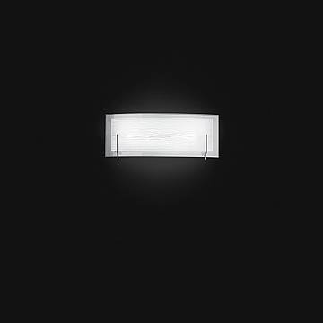 Applique Contemporanea Overlap Metallo Cromo Vetro Led 21W 3000K