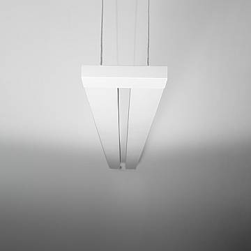 Lampadario Moderno Sway Metallo Bianco Acrilico Led 2X35W 3000K