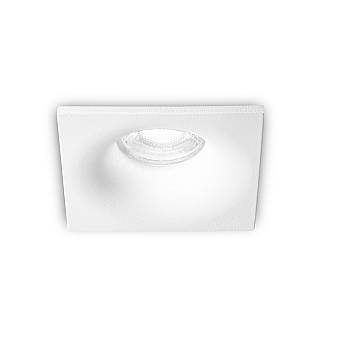 Faretto Incasso Quadrato Moderno Oasis Alluminio Bianco 1 Luce Gu10