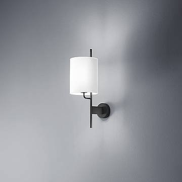 Applique Contemporanea Ram Hotel Metallo Nero Tessuto 1 Luce E27
