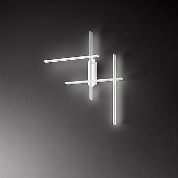Applique Moderna Tange Alluminio Bianco Acrilico Led 36W 3000K