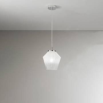 Sospensione Contemporanea Arnia Metallo Bianco Vetro 1 Luce E27