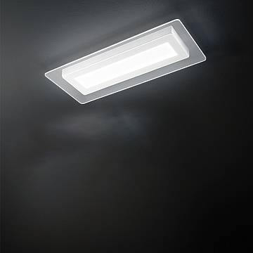 Plafoniera Moderna Bend Metallo Bianco Acrilico Led 51W Cct 3000/4000/6000K