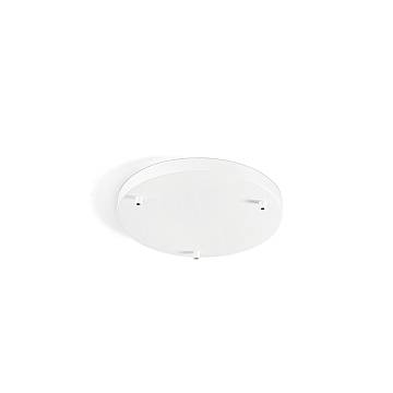 Rosone Multicavo 3 Fori In Metallo Bianco Opaco D35Cm