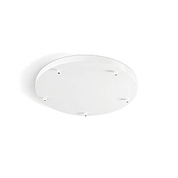 Rosone Multicavo 5 Fori In Metallo Bianco Opaco D45Cm