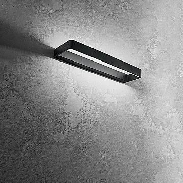 Applique Moderna Vega Metallo Nero Led 20W Cct 3000/4000/6000K