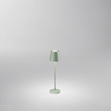 Lampada Tavolo Esterno Moderna Mini Diva Alluminio Verde Led 1,5W 3000K