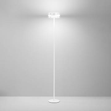 Lampadario Contemporaneo Aere Metallo Bianco Vetro 5 Luci Led 14W 3000K