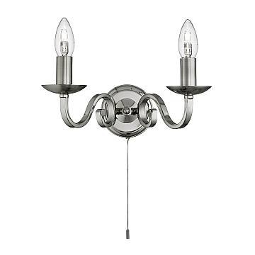 Applique Contemporanea Richmond Acciaio Argento 2 Luci E14