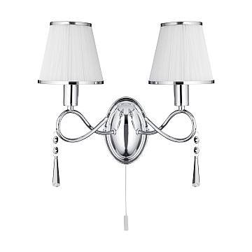 Applique Contemporanea Semplicità Acciaio Cromo Vetro 2 Luci E14