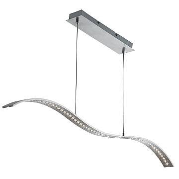 Lampadario Moderno Ala Acciaio Argento Marrone Led 10W 3000K