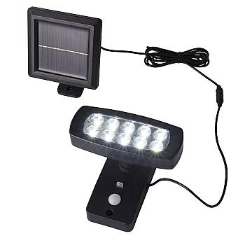 Applique Moderna Solare Policarbonato Nero Led 2,5W 3000K